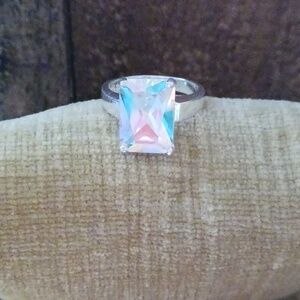 Rhinestone Silver Ring